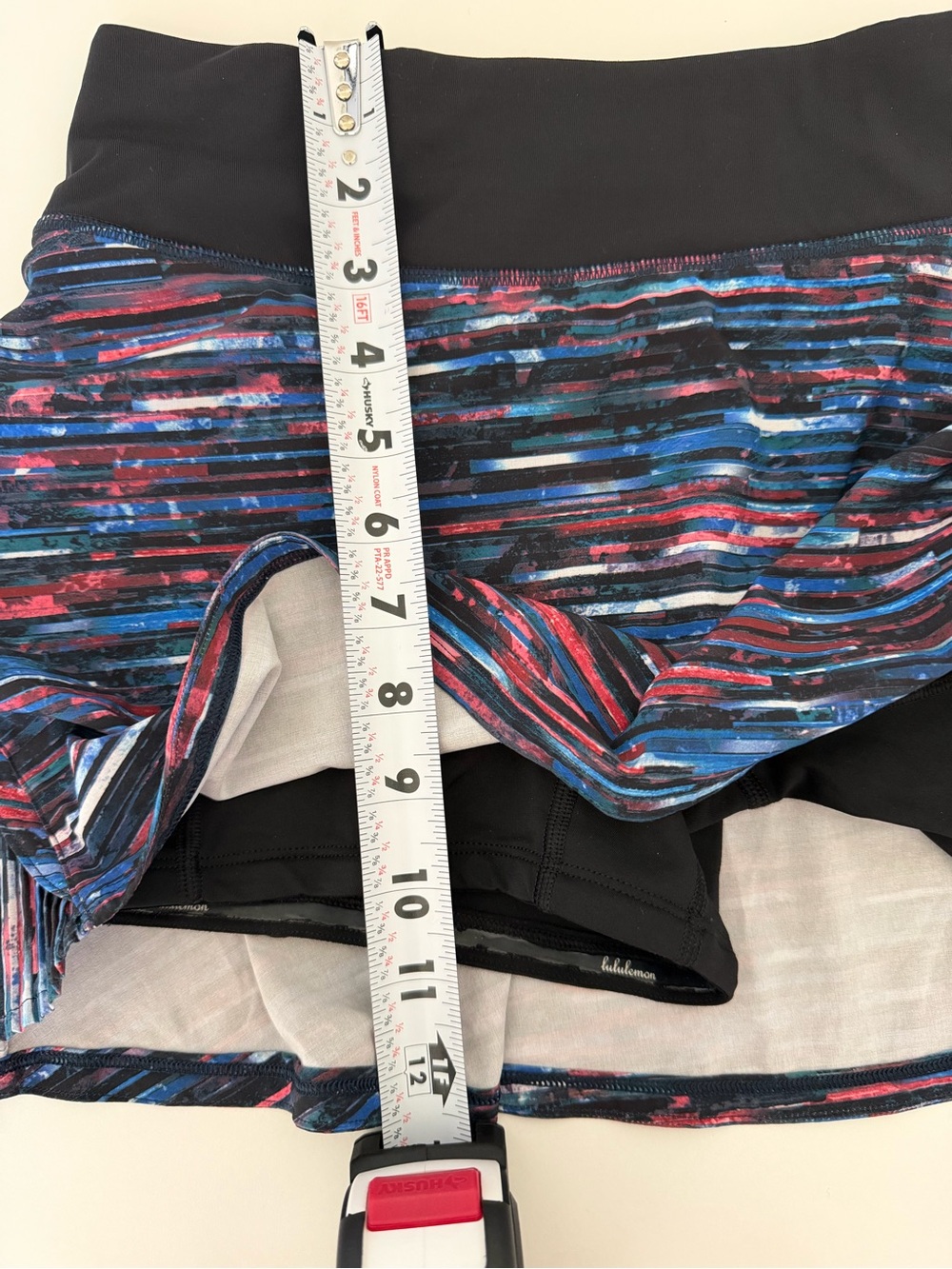 Lululemon 6 Tennis Pickle Ball Athletic Skirt Play off the Pleats Black Multi - Picture 6 of 16